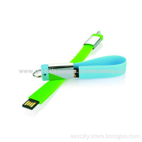 Bracelet Keyring USB Drive, OEM Orders are Accepted, Capacity of 64MB to 32GB